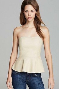 strapless peplum top