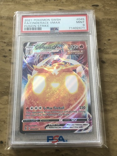Cinderace VMAX graded PSA 9 for sale on eBay