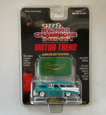 Racing Champions Motor Trend 1956 Chevy Nomad Teal 1:63 Scale Issue #126