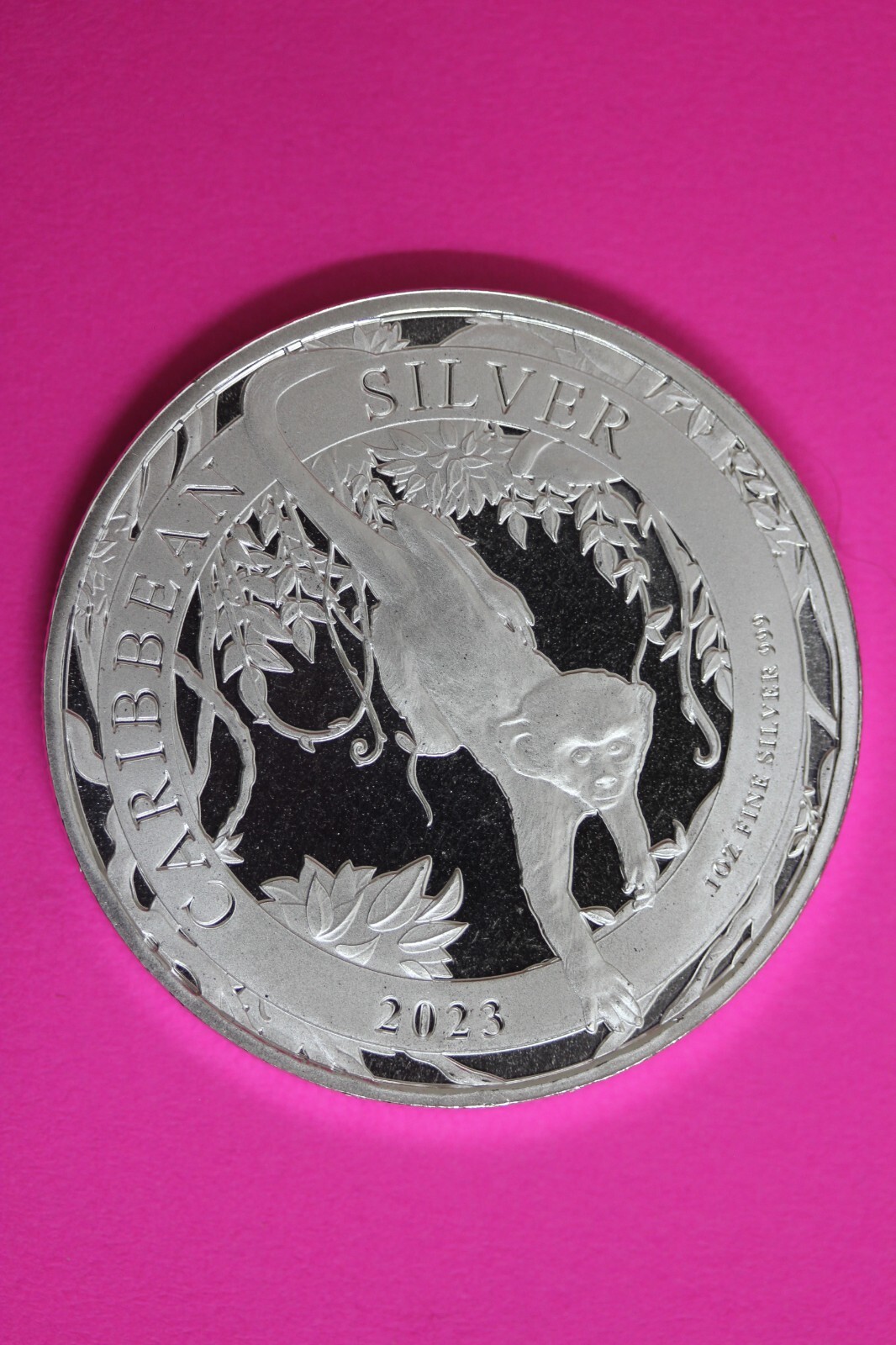 2023 Barbados 1 oz Silver Monkey Coin BU .999 Fine Gem Copy