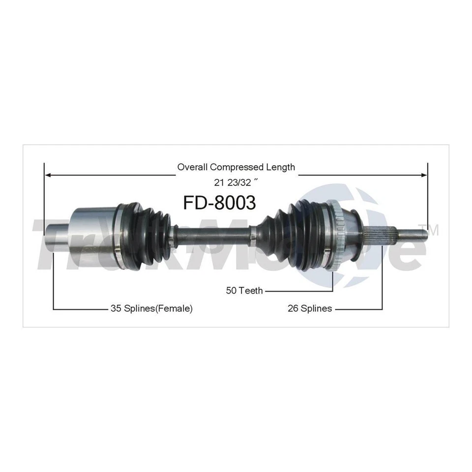 2X JUNTAS CV DELANTERAS EJE Para Ford Taurus 1989 1990 1991 1992 1993 1994 1995 Foto 4 de 4