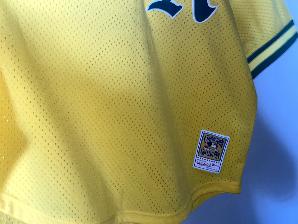 Camiseta de béisbol Mitchell & Ness Mesh BP Rickey Henderson #35 Oakland A's 2XL 52 Foto 3 de 4