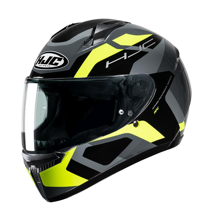 Casco Integrale HJC C10 Tins Grigio Giallo Nero Taglia L