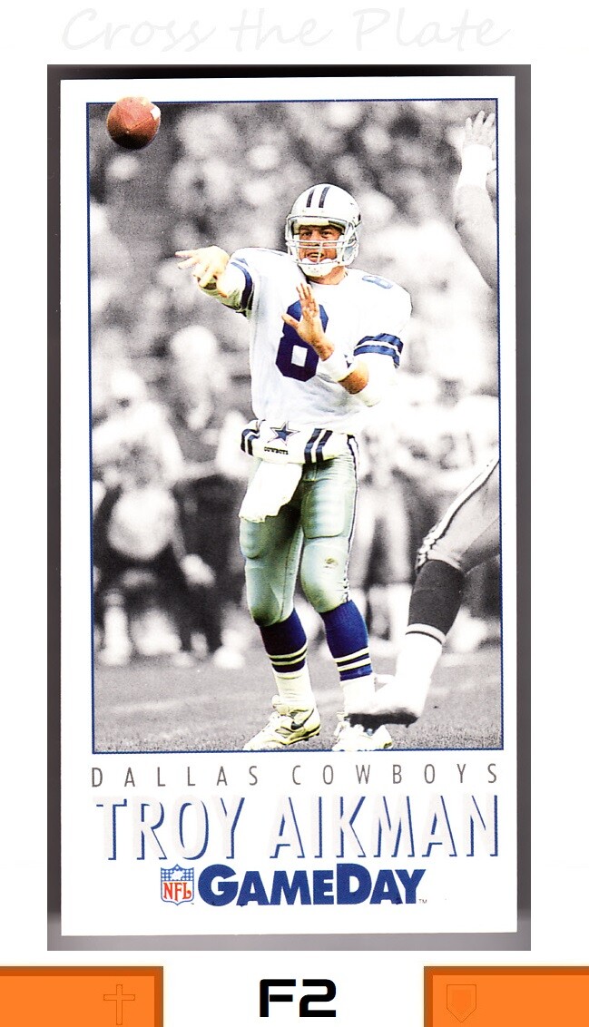 1-1992 NFL GAMEDAY TALLBOY TROY AIKMAN DALLAS COWBOYS CARD#227 | eBay