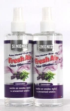 2 Ct Simoniz 8 Oz Fresh Air Odor Eliminator Lavender Spray For Unwanted Smells