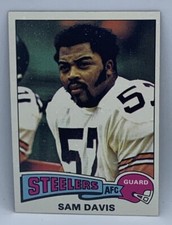 1975 Topps Football Sam Davis Steelers #152 Rookie RC High Grade