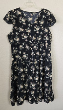 Shein Curve Womens Black Floral Dress Plus Size 4XL New #1W194