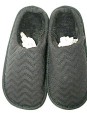 Revo Men's Black or Navy Chevron Pattern Warm Cozy Indoor Slippers