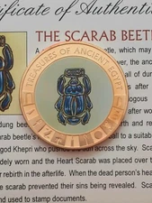 2013 Cook Islands $1 Coin Treasures Of Ancient Egypt SCARAB BEETLE Gold Plated