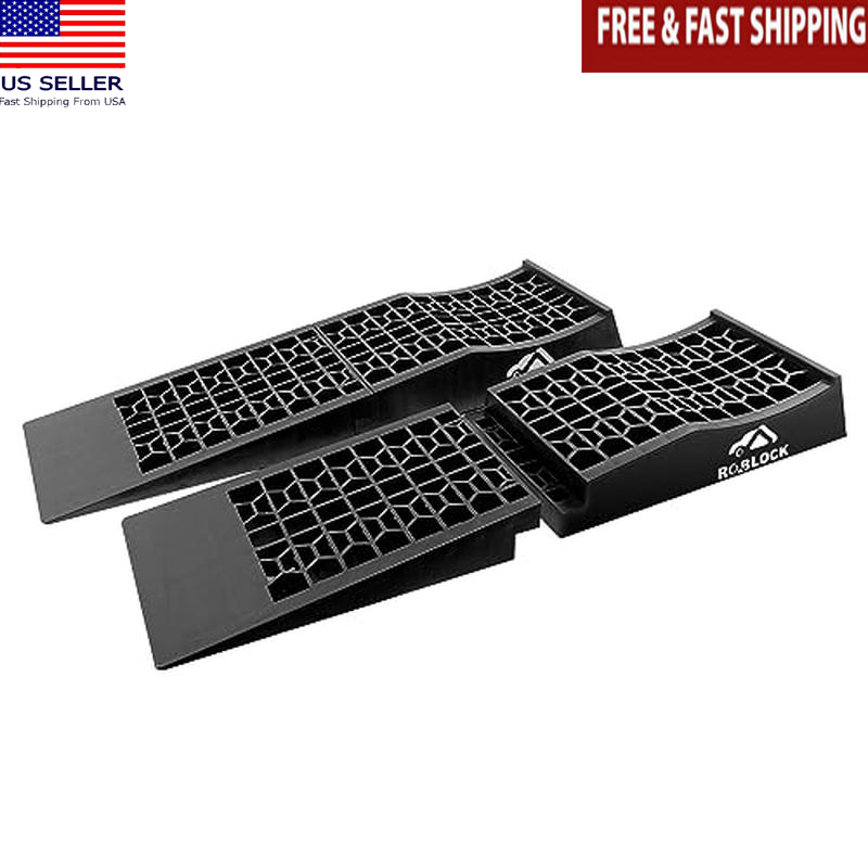 Detachable Heavy Duty Car Ramps Low Profile Jack Support 20000lbs Capacity New