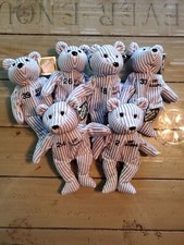 1998 New York Yankees Beanies-Set of Six-Jeter, Wells, Strawberry, Martinez, etc