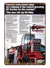 1977 Ad International Harvester Agricultural Equipment tractor tin sign