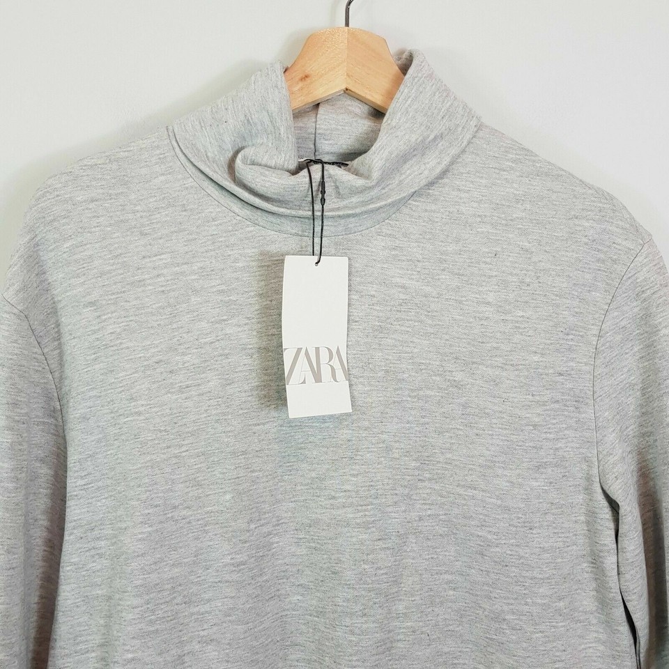 ZARA Womens Size S or 10 Grey 3/4 Sleeves Dress NEW + TAGS eBay