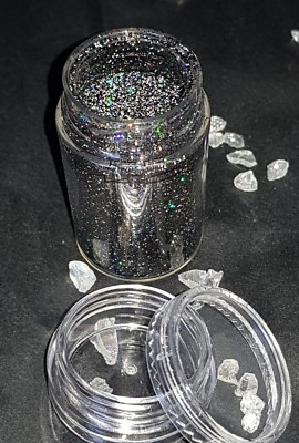 Mac Pigment Abfüllung Glitter Brilliants 3D Black LE