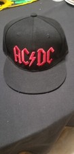 Ac/dc New Hat Youth Snap Back Black Red Lightweight