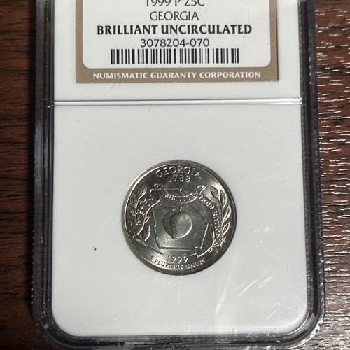 1999P 1st Year of Issue Brilliant Uncirculated Georgia Qtr. NGC Certified SQ1065 - Picture 2 of 6