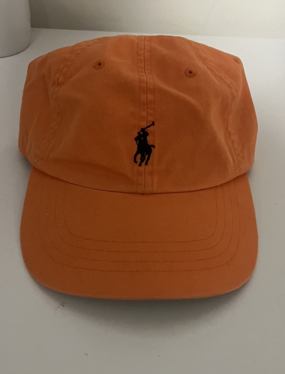 Cappellino Polo Ralph Lauren arancione Navy Pony Ottime condizioni