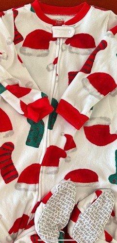 Christmas Baby Xmas Footie (3) One Piece Pajama 2 Carters 1 Grinch Sz. 24 Months - 第 7/8 張圖片