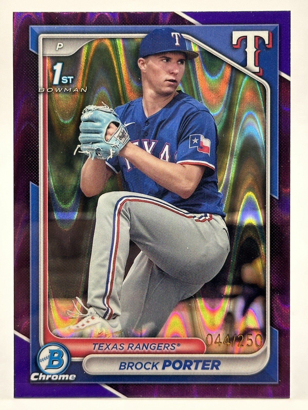 2024 Bowman Chrome Brock Porter 1st Purple Raywave /250