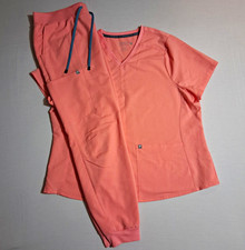Pink Fabletics Scrub Set / Fabletics Jogger Scrub Pants and Fabletics Scrub Top