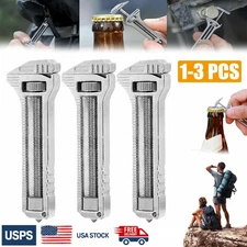 1/3x NEW Compact Titanium Trekking Multi-tool Mini Tool Wrench Opener Key Chain
