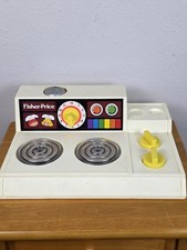 Fisher Price 1978 Vintage Fun with Food Kitchen Stove Top with Working Bell