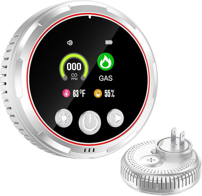 4in1 Natural Gas Detector & Carbon Monoxide Detectors Plug in Wall, Portable...