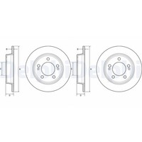 2X Delphi Bremsscheiben 262Mm Voll Hinten Passend FüR Hyundai Creta Elantra
