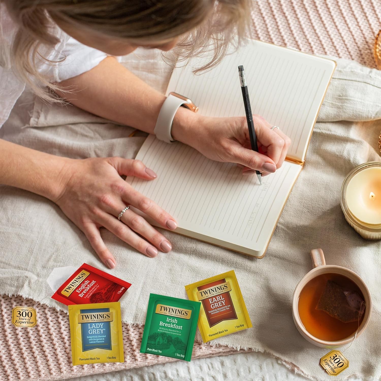 Twinings Black Tea Variety Pack 20 Count English Breakfast Earl Grey Lady Grey