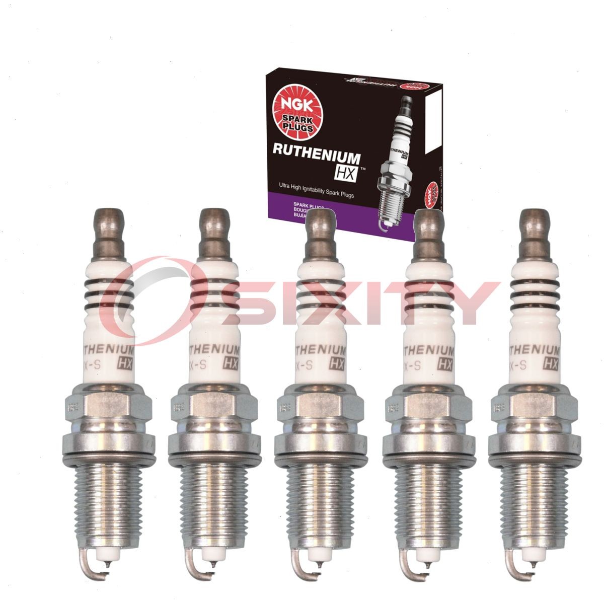 5 pcs NGK Ruthenium HX Spark Plugs for 2003-2007 Volvo XC70 2.5L L5 - Engine tv