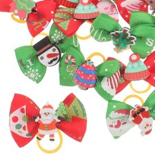 30 Pcs Puppy Accessories for Girl Dogs Valentine's Day Hair Rope