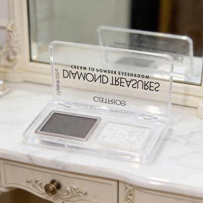 CATRICE DIAMOND TREASURES Lidschatten Creme Puder Duo Palette 030 Smokey Diamond