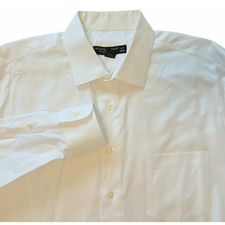 Pronto Uomo White dress shirt sz 17.5, 34/35 100 Cotton