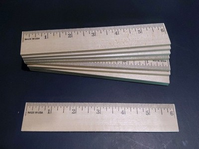 Bulk Package of 290 Unfinished 6 inch Wood Rulers