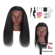 16" Mannequin Head 100 Human Hair Hairdresser Training Braiding 16 Inch A