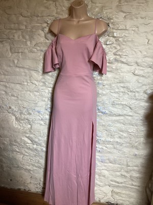 Brandneu ohne Etikett rosa schulterfreies Party Abschlussball Kreuzfahrt Event Maxikleid Plus Größe 4XL Passform 22