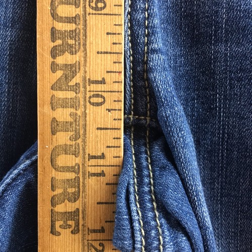 American Eagle Jegging Jeans Womens 0R (actual 25x27) Blue Denim Distressed Zip - Picture 9 of 22