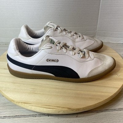 PUMA King 21 IT Indoor Shoes Mens 8 White Black 106696-02