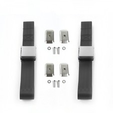 Chevy Corvair 1960 - 1969 Airplane 2pt Charcoal Lap Bucket Seat Belt Kit W Brac