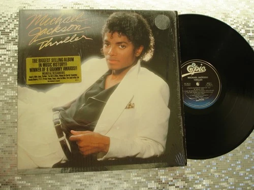 MICHAEL JACKSON  ~ Thriller ~ Vintage LP w/Grammy Hype Sticker  Epic ‎QE 38112