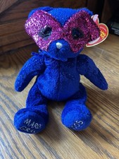 TY BEANIE BABY CUTE MARDI GRAS THE BEAR WITH TAG PLUSH TOY AND FREE SHIPPING