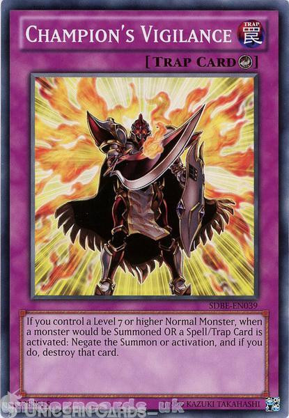SDBE-EN039 Champion's Vigilance UNL Edition Mint YuGiOh Card