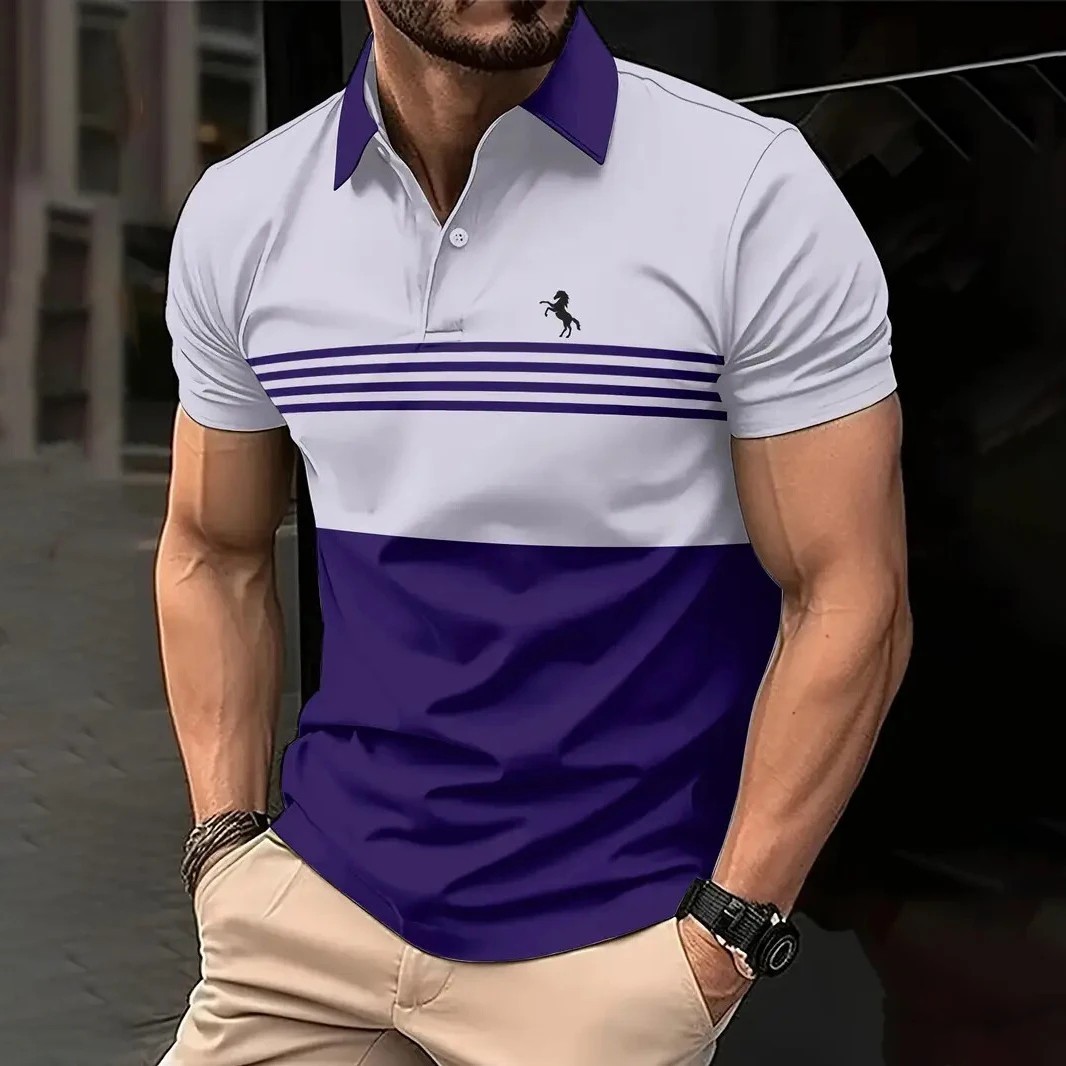 Men Luxury Summer Polo Shirt Breathable Casual Short Sleeve 