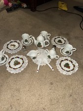 Vintage Childs Christmas China Tea Set 26 pieces  Dillard  s 1970's