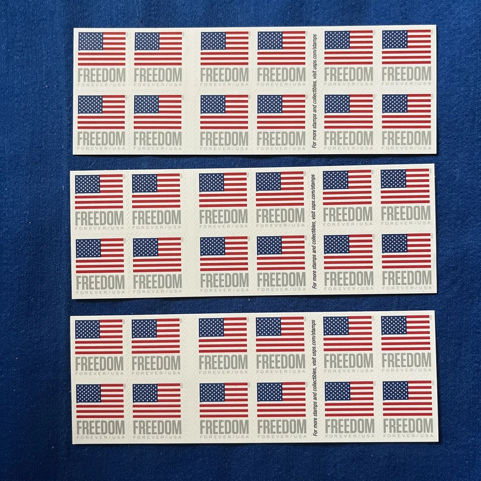 2022 U.S. FREEDOM FLAG Forever Stamps • Booklet of 20 • Lot of (3) Booklets - Image 2 of 4