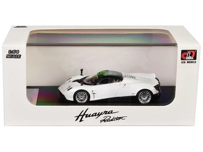 Pagani Huayra Roadster White Metallic with Black Top 1/64 Diecast Model Car by L