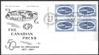 🍁Canada   #473 LLpb   "CANADIAN PRESS"    Brand New  1967 First Day Cover