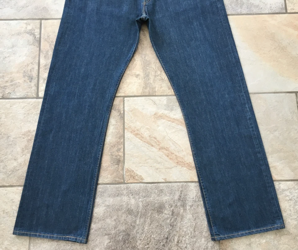 Mens Levi's 501 Regular Straight Big E Dark Navy Premium Denim Jeans - W36 L32, photo 2 of 5