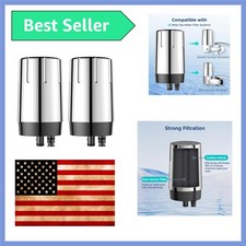 2-Pack NSF Certified Faucet Water Filters - Reduce Chlorine Lead Easily