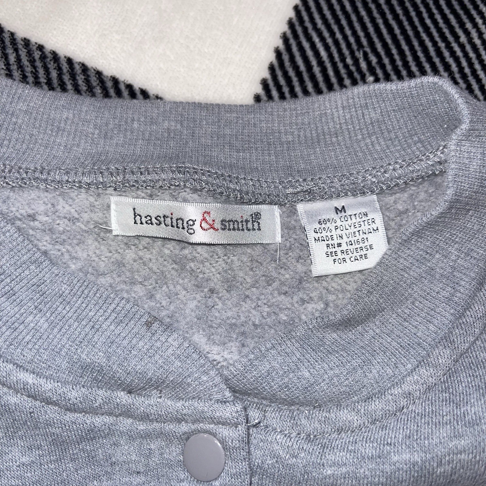 Hasting & Smith Grey Snap Button Sweatshirt - image 8